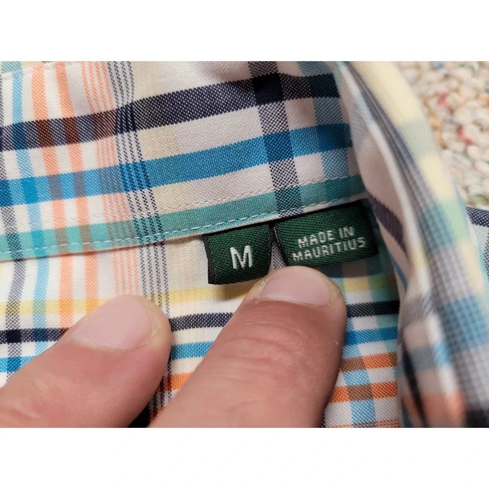 Orvis Shirt Men Medium Multi Plaid Long Sleeve Button Down Outdoors Fishing Camp - Picture 8 of 16